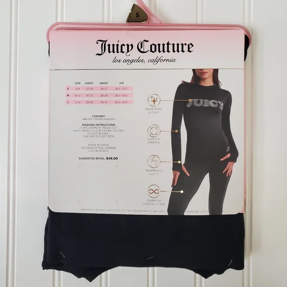 Juicy Couture 2 Piece Seamless Top & Legging Set Sz S NWT - Picture 2 of 2